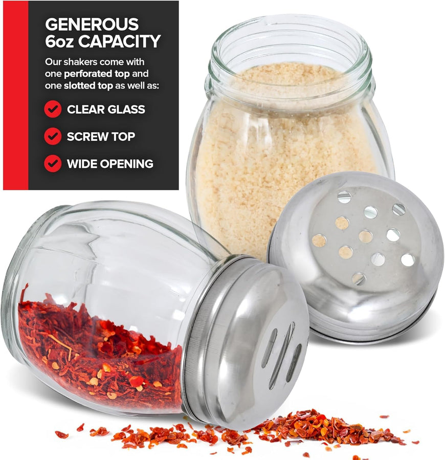 6-Ounces Glass Spices Shaker 36 Pack