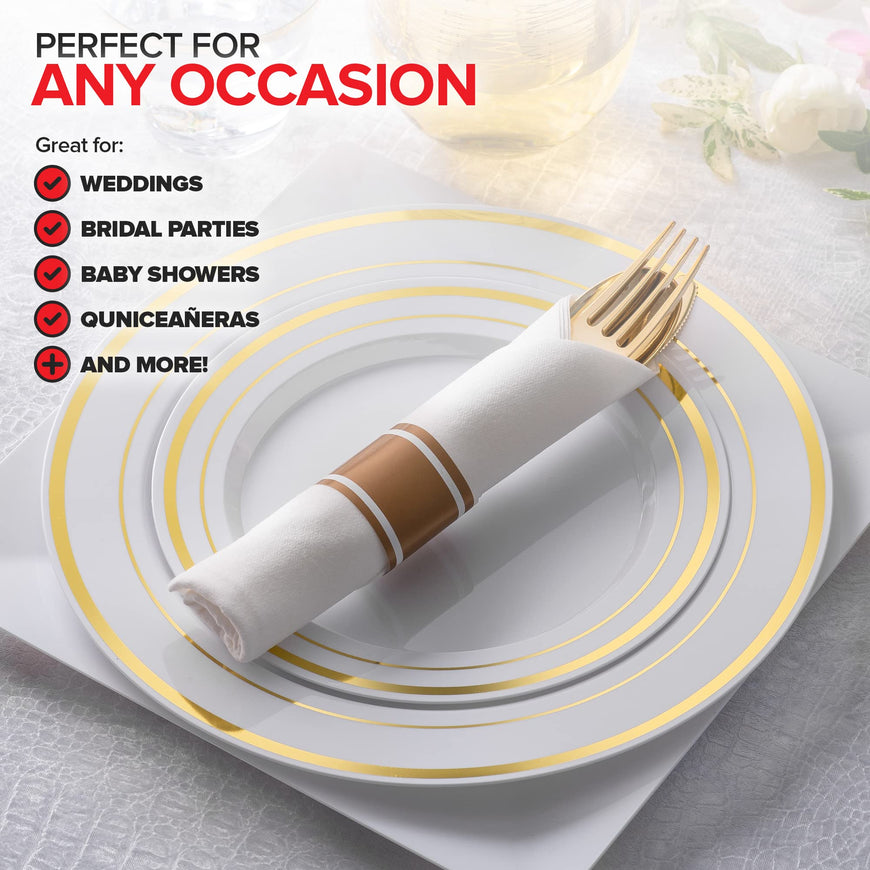 Pre-Rolled Cutlery - Gold (200 Pack)