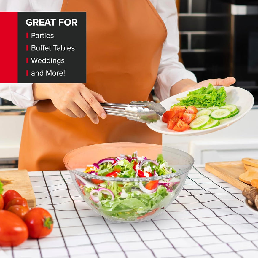 96 oz. Clear Plastic Serving Bowl - 48 count
