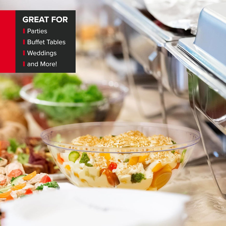 150 oz. Clear Plastic Serving Bowl - 24 count