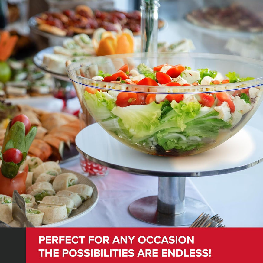 150 oz. Clear Plastic Serving Bowl - 24 count