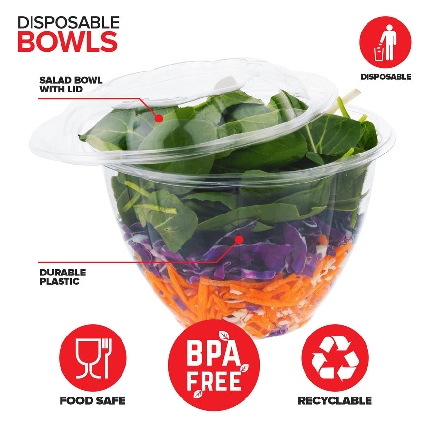 48 oz Salad Container (150 Pack)