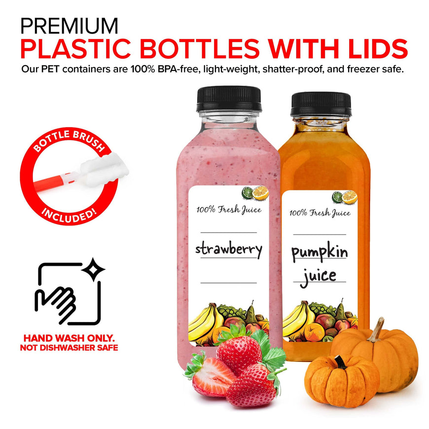 16 oz Plastic Bottles (216 Pack)