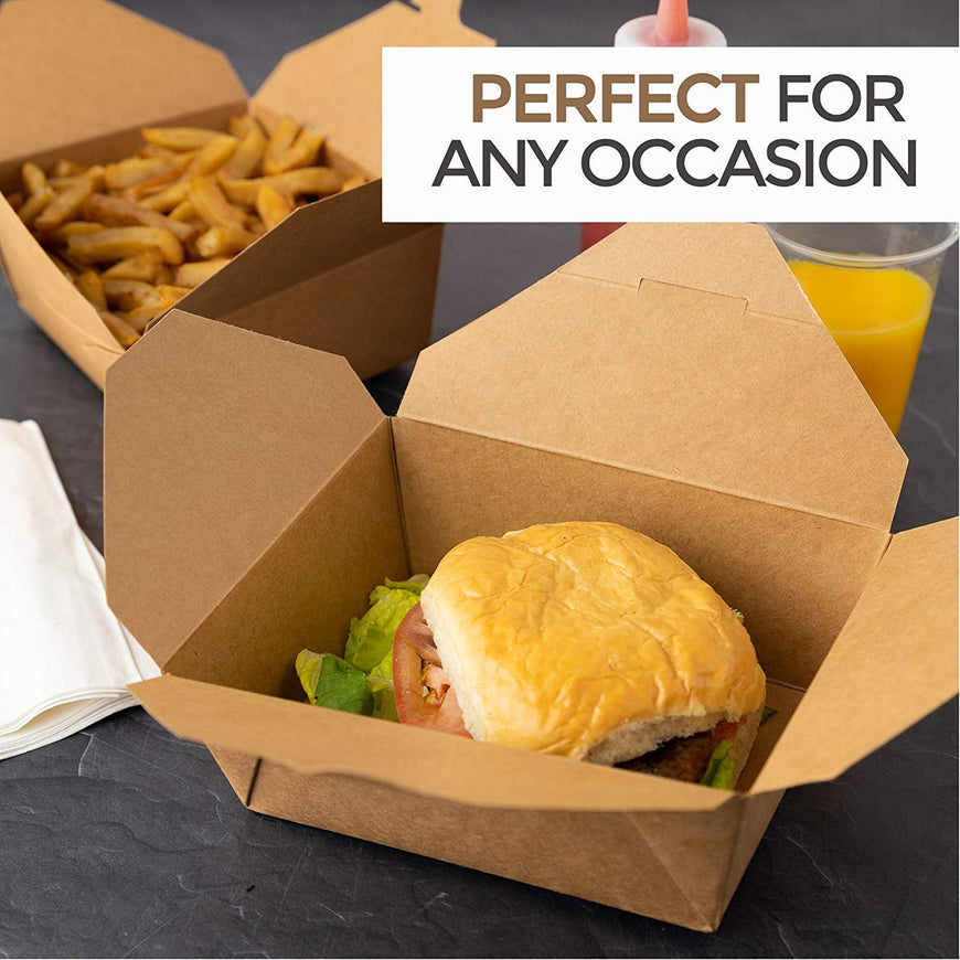 45 oz Brown Take Out Boxes - #8 (200 Pack)