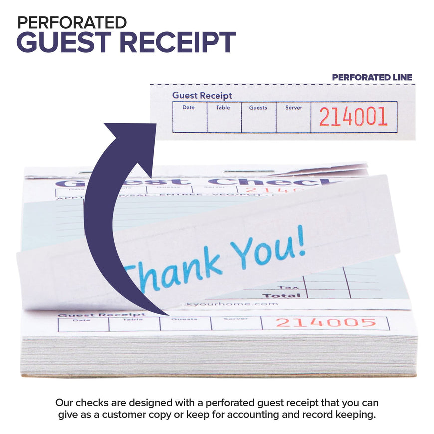 Guest Check Pad - Blue (160 Pack)