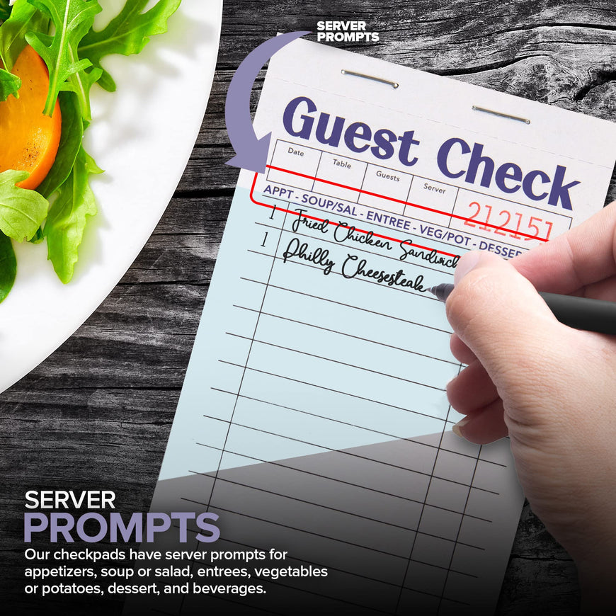 Guest Check Pad - Blue (160 Pack)