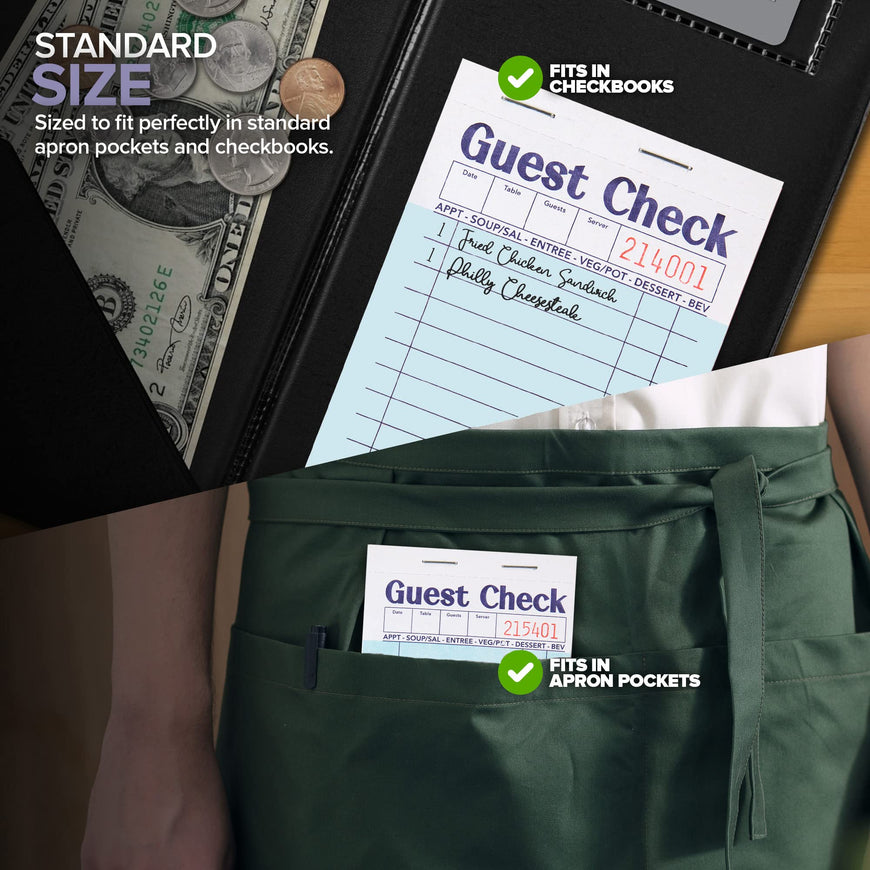 Guest Check Pad - Blue (160 Pack)
