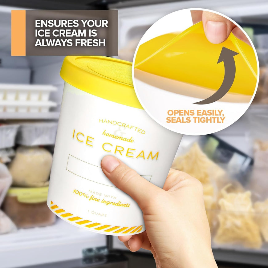 Ice Cream Containers 32oz (64 Pack)
