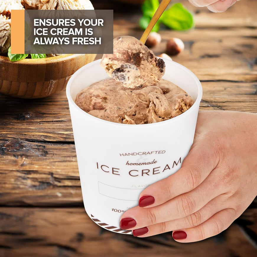 Ice Cream Containers 16oz (100 Pack)