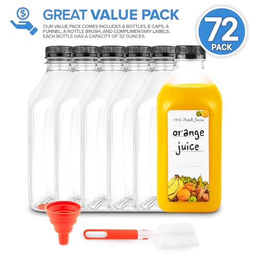 32 Oz Plastic Bottles (72 Pack)
