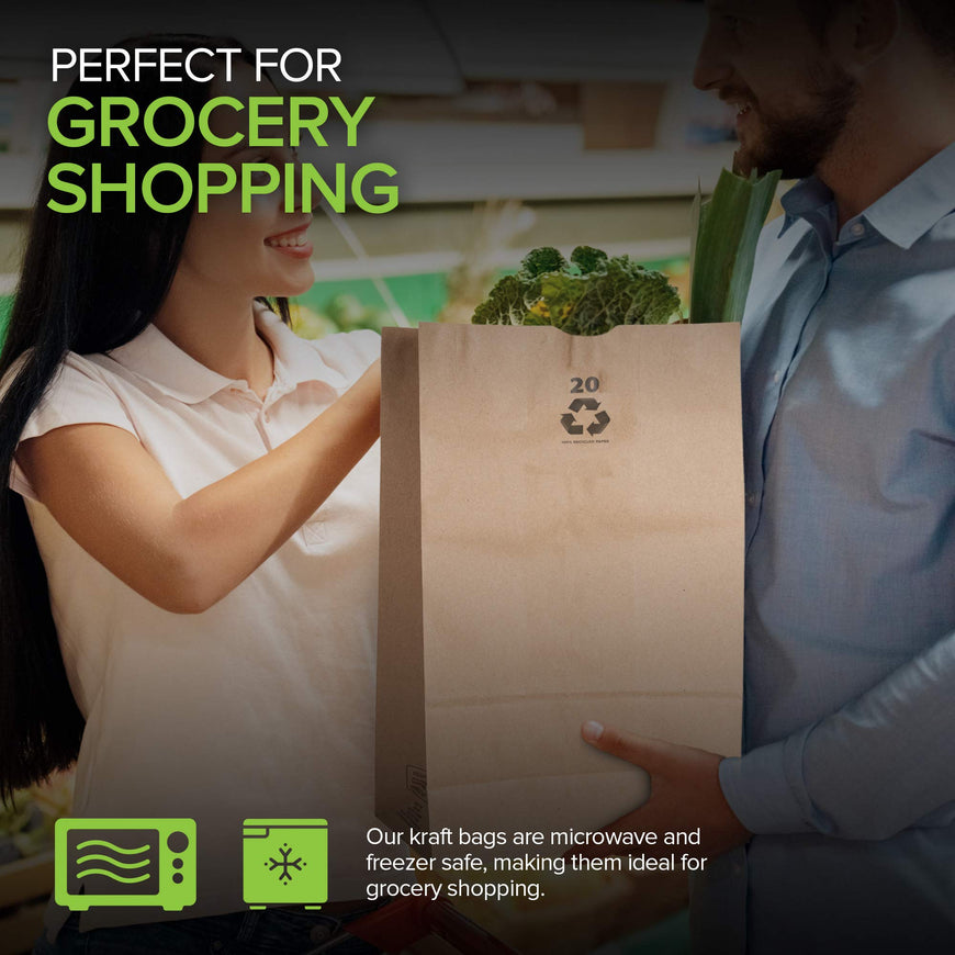 20 LB Brown Paper Bag (400 Pack)