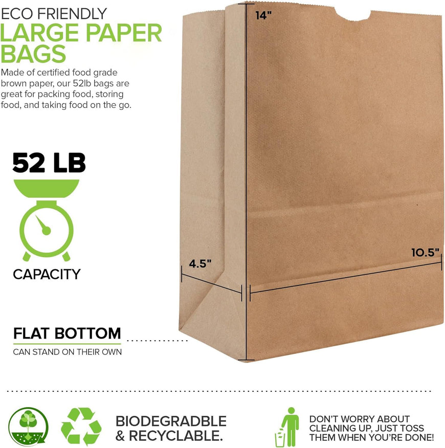 Paper Bag - Brown - 52 LB - (400 Pack)