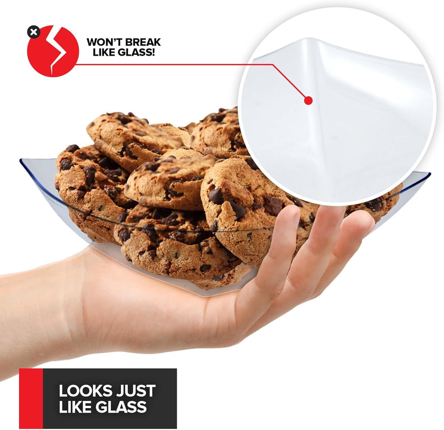 Plastic Square Bowls - 32oz (48 Pack)