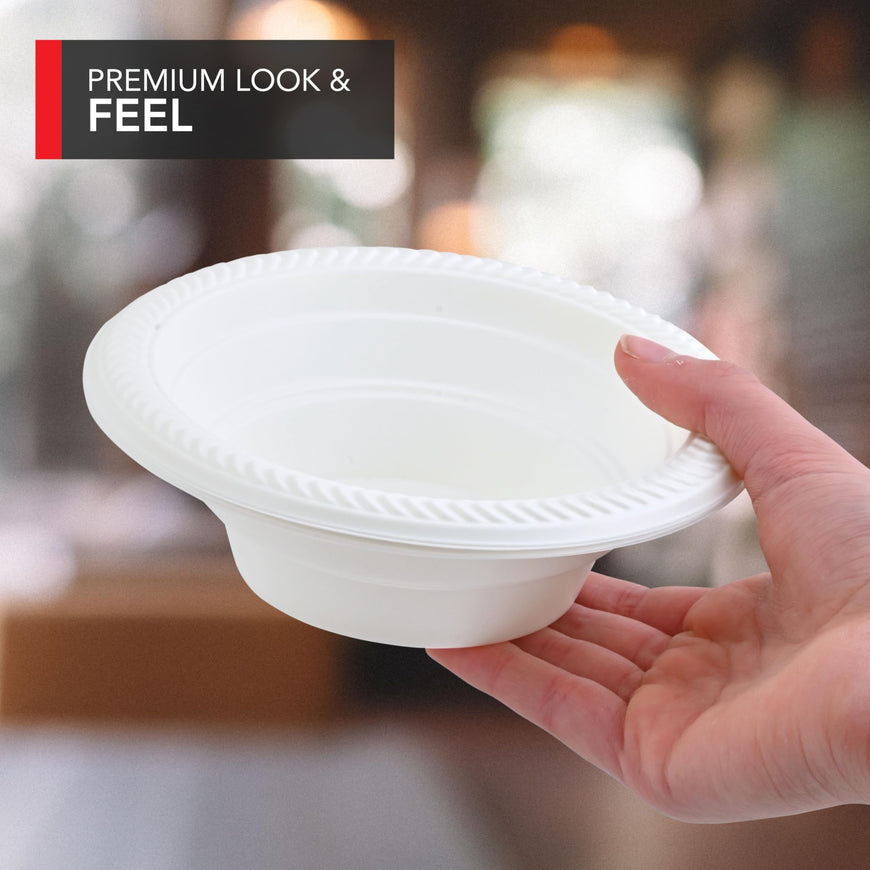 12 oz White plastic Bowls - 2400 pack