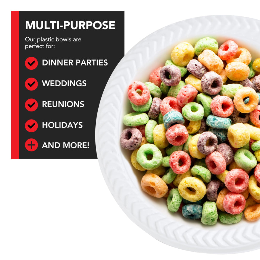 12 oz White plastic Bowls - 2400 pack