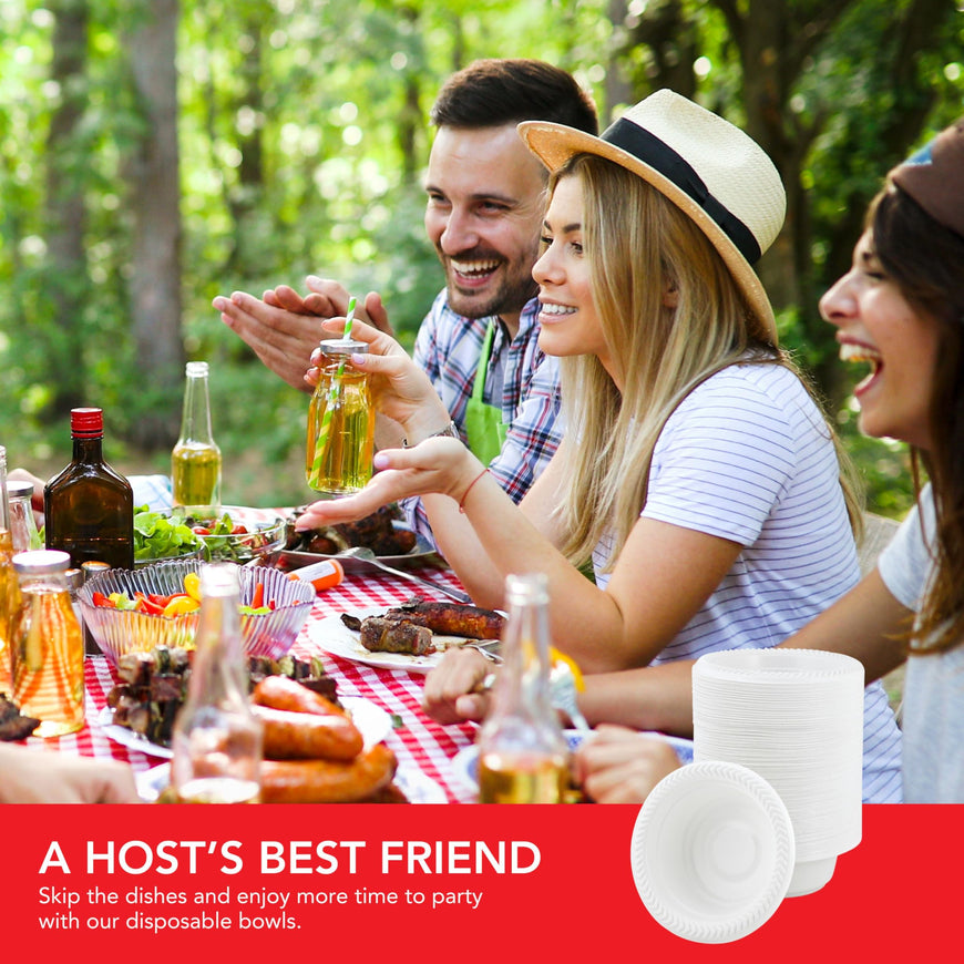 12 oz White plastic Bowls - 2400 pack