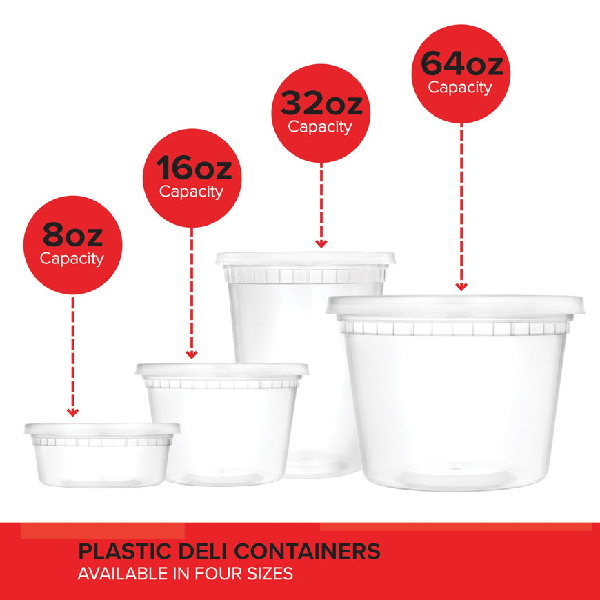 32 oz Deli Containers 288 Pack