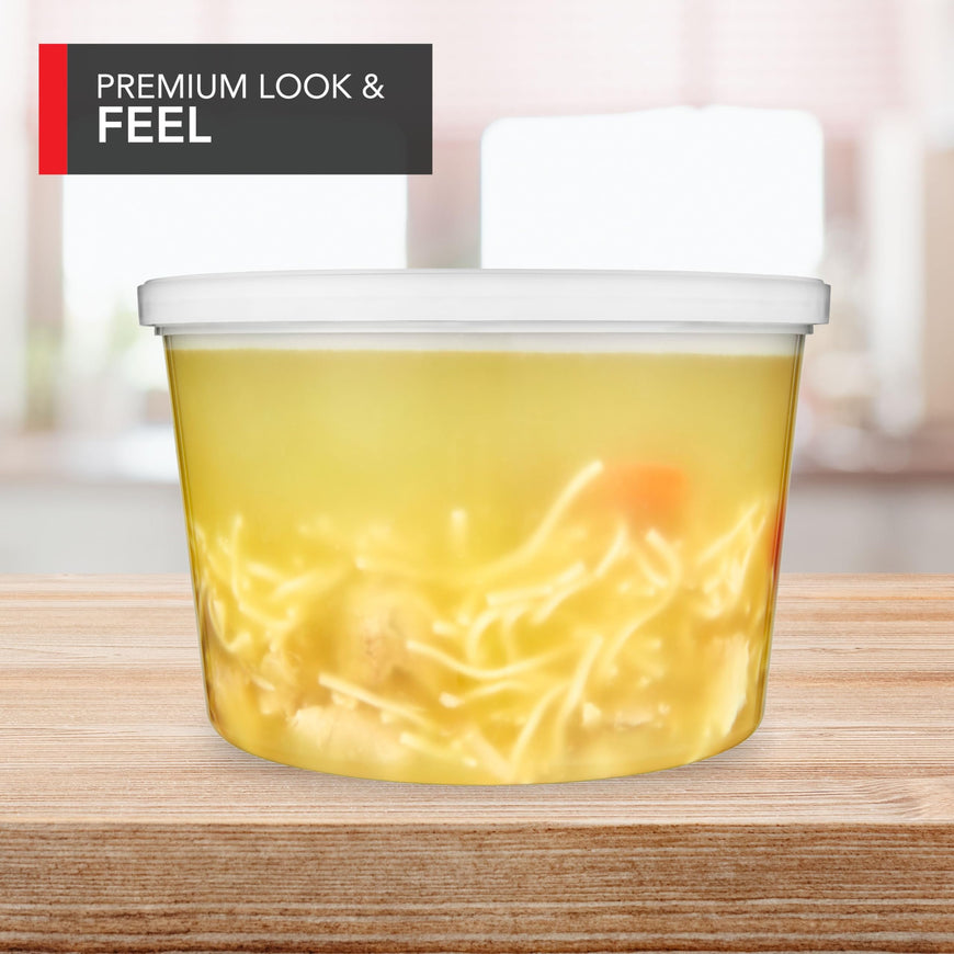 64 oz. Freezeable Deli Food Containers w/ Lid 120 pack