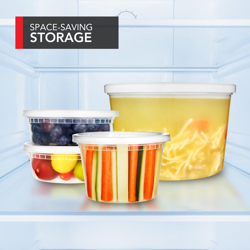 64 oz. Freezeable Deli Food Containers w/ Lid 120 pack