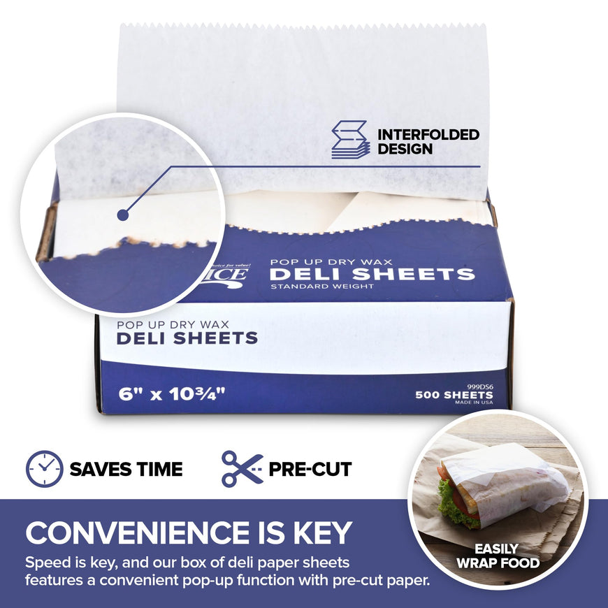 Popup Deli Paper Sheets 6x10.75 10,000 Sheets