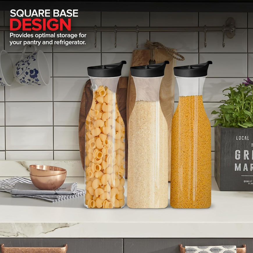 50 oz Square Carafes Black (36 Pack)