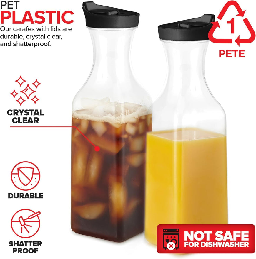 50 oz Square Carafes Black (36 Pack)