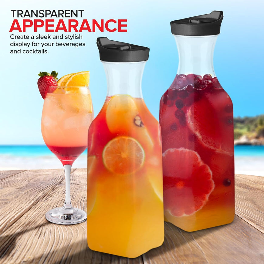 50 oz Square Carafes Black (36 Pack)
