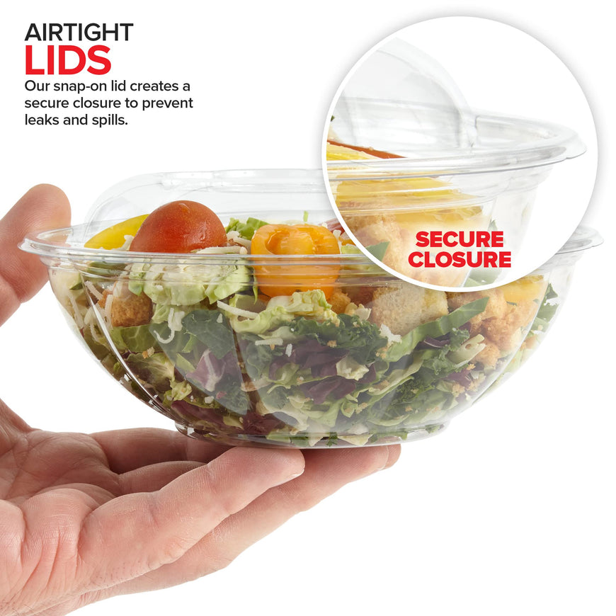 24oz Plastic Salad Bowls (300 Pack)