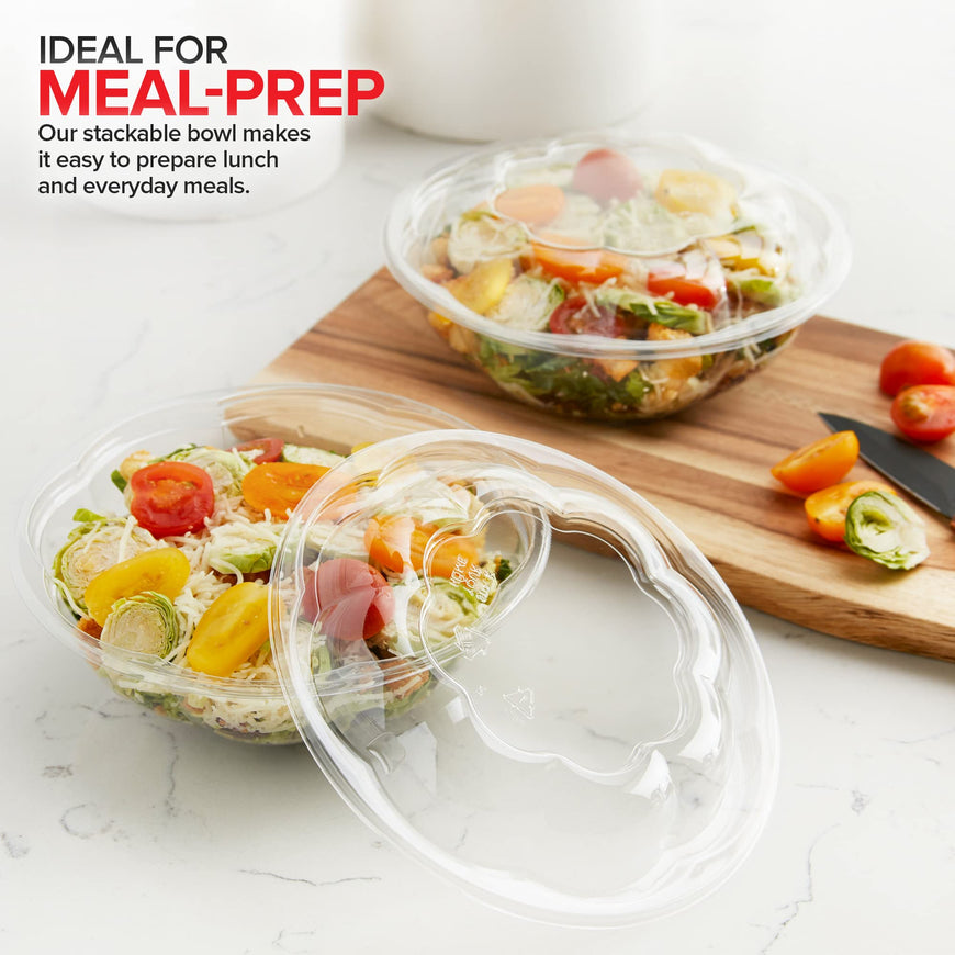 24oz Plastic Salad Bowls (300 Pack)