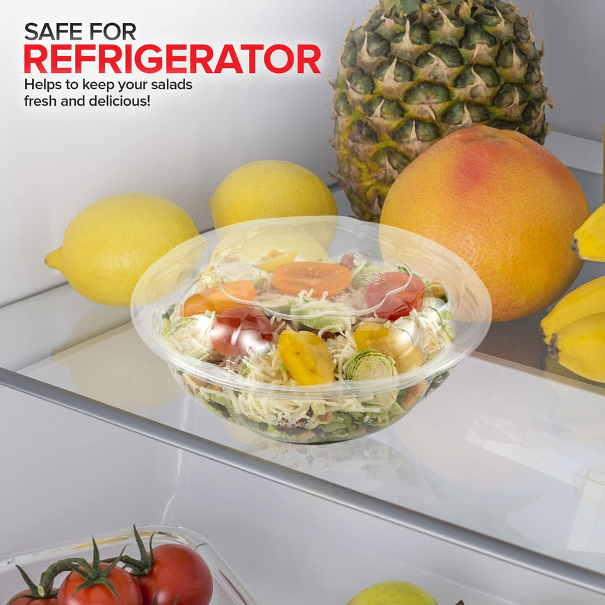 24oz Plastic Salad Bowls (300 Pack)