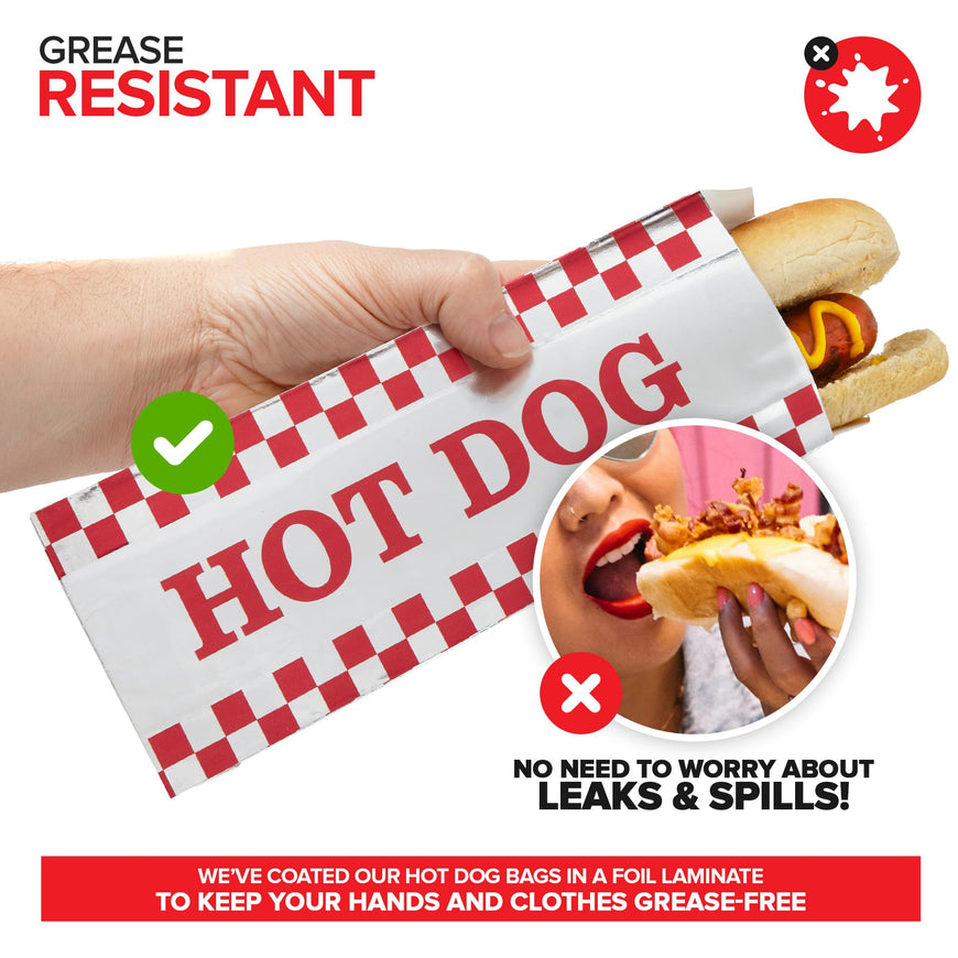 Foil Hot Dog Bags (3000 Pack)