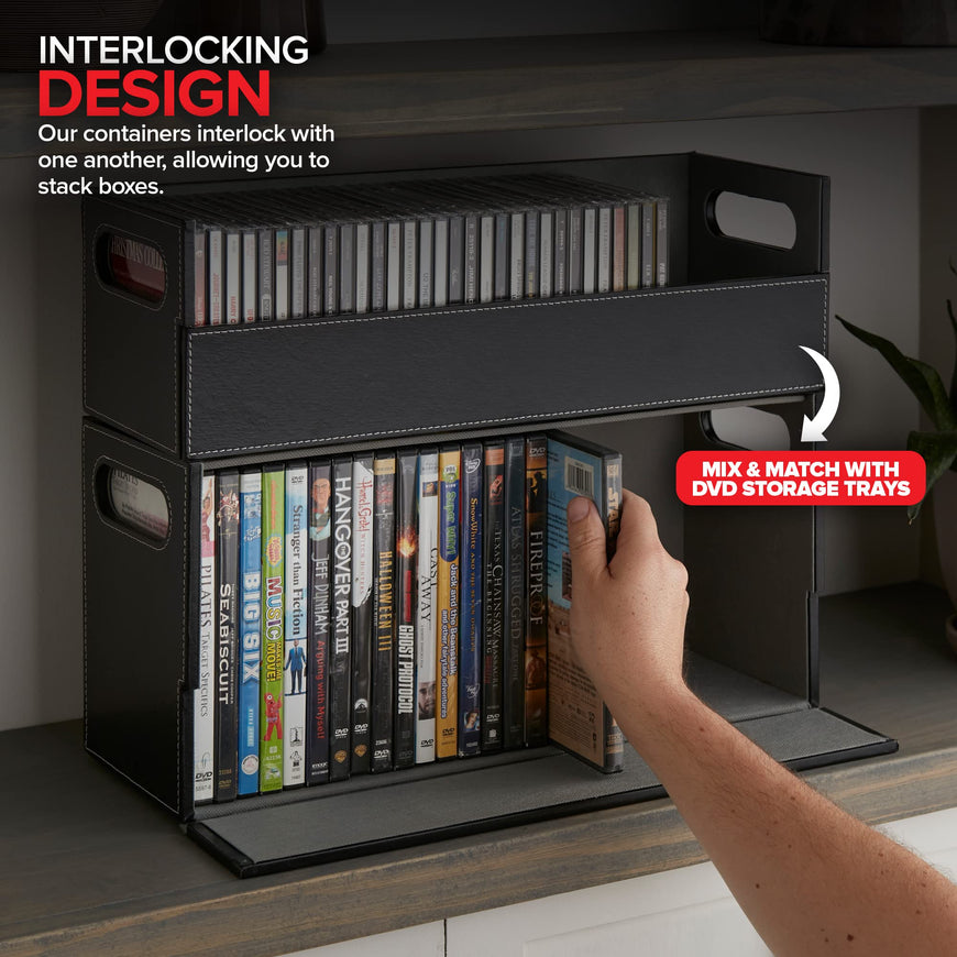 CD Tray - Black with Grey Interior 9 Pack