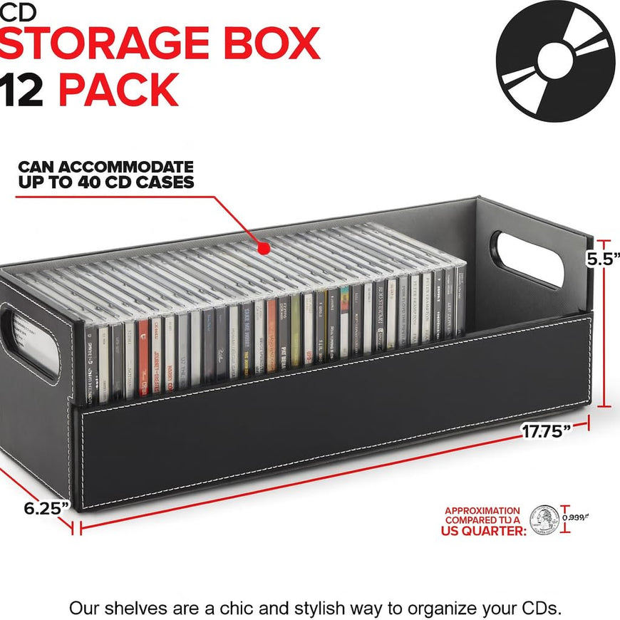 CD Tray - Black with Grey Interior (12 pack)