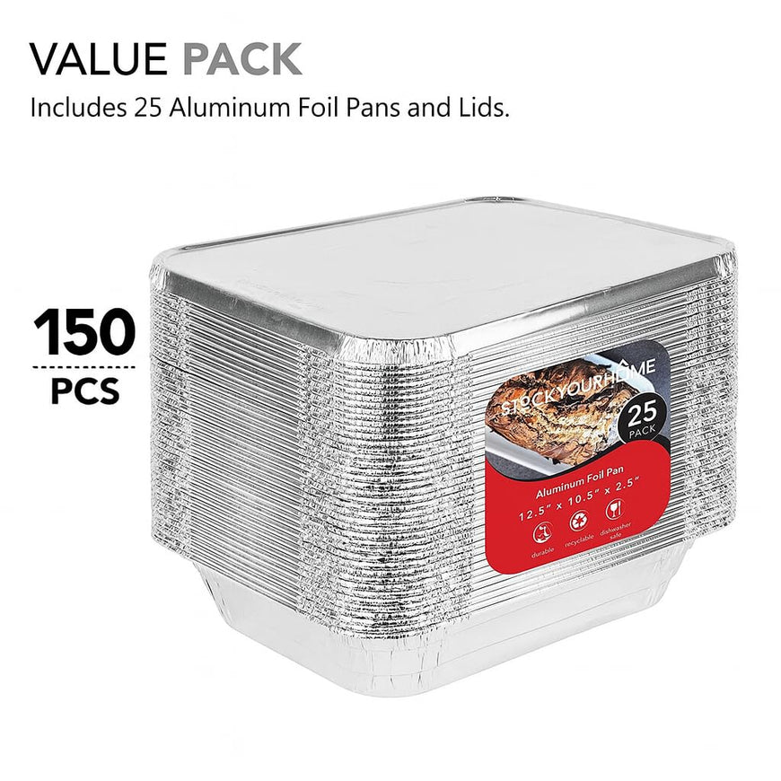 9x13 Foil Pan & Lid (150 Pack)