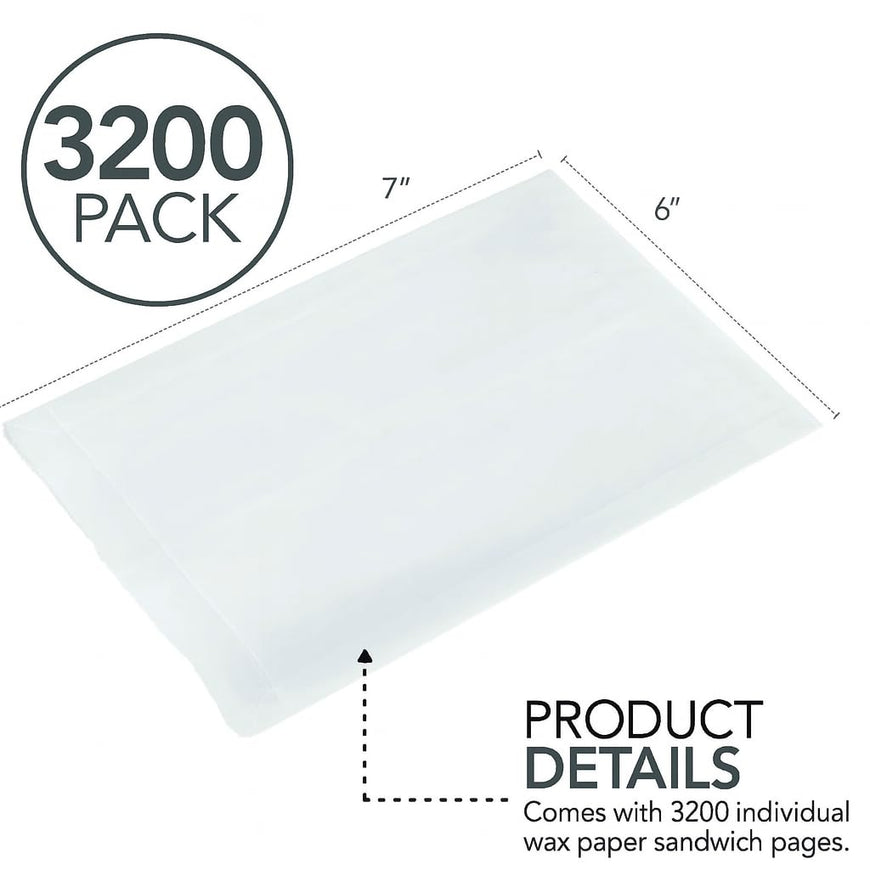 White Wet Wax Paper - 3200 Count