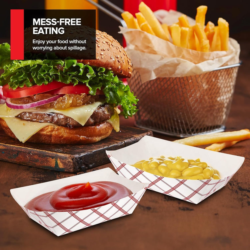 Paper Trays - Red Checked - 0.25 lbs - 1000 Pack