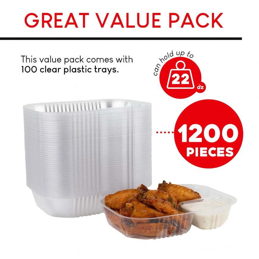 22 oz Plastic Nacho Trays (2100 Pack)