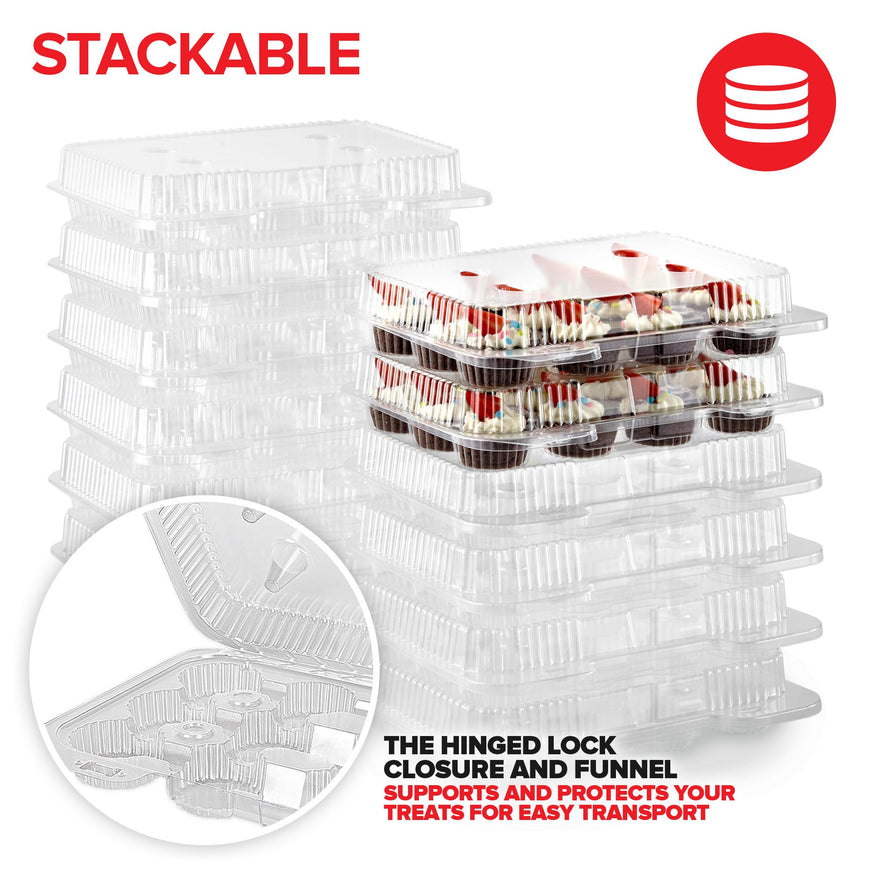 Muffin Containers - 12 Compartments (240 Pack)