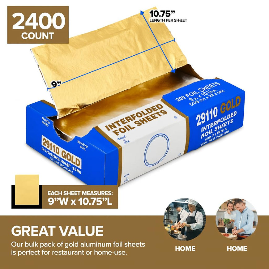 Gold Popup Foil - 9 inch 2400 Pack