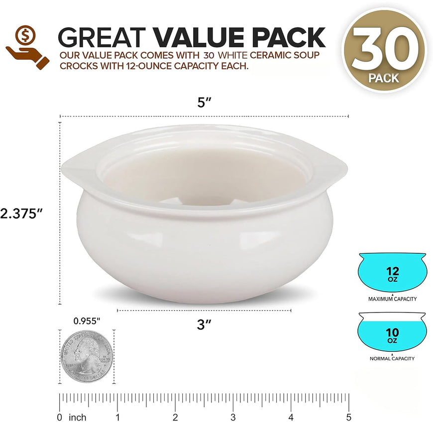 12 oz Soup Crock - White (30 Pack)