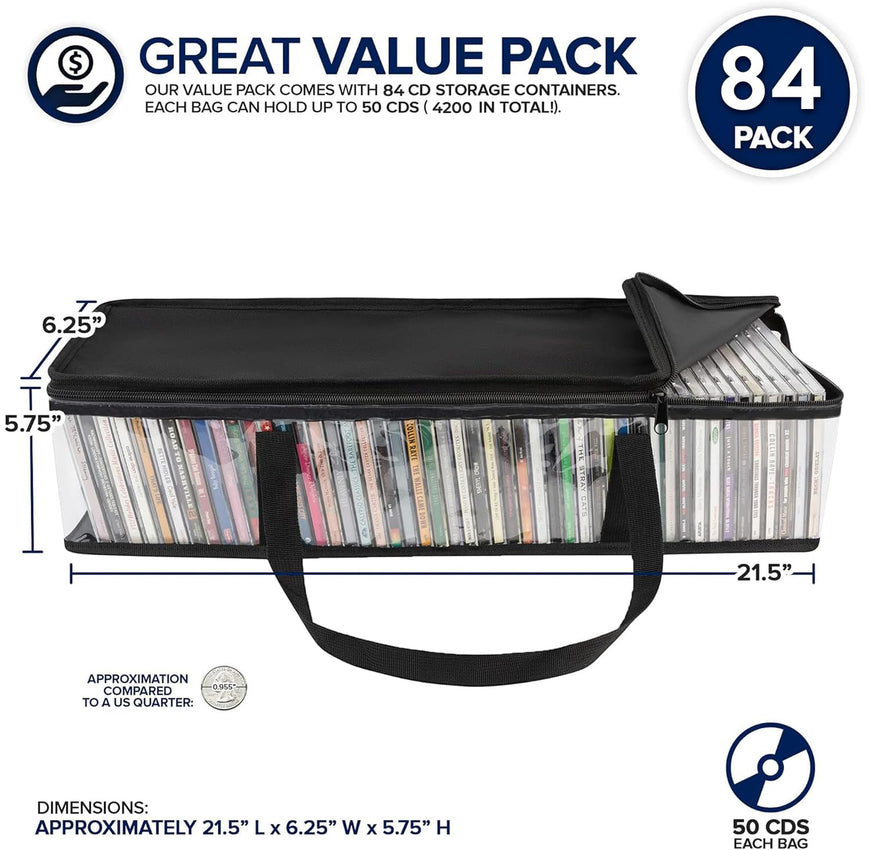 CD Storage Bags (84 Pack)