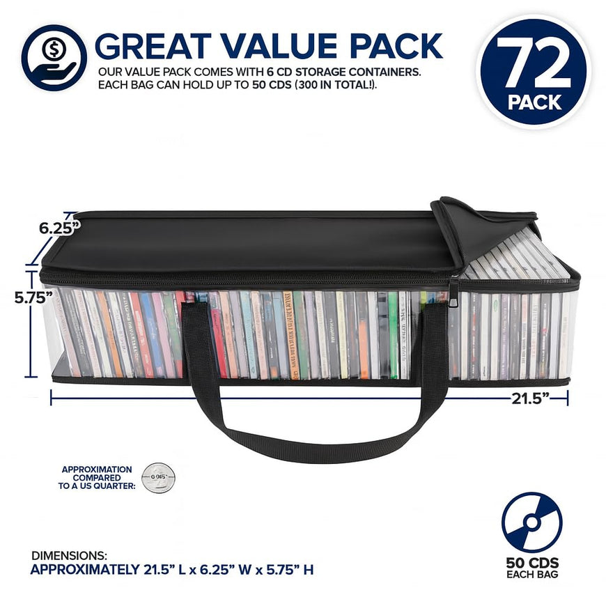 CD Storage Bags (72 Pack)