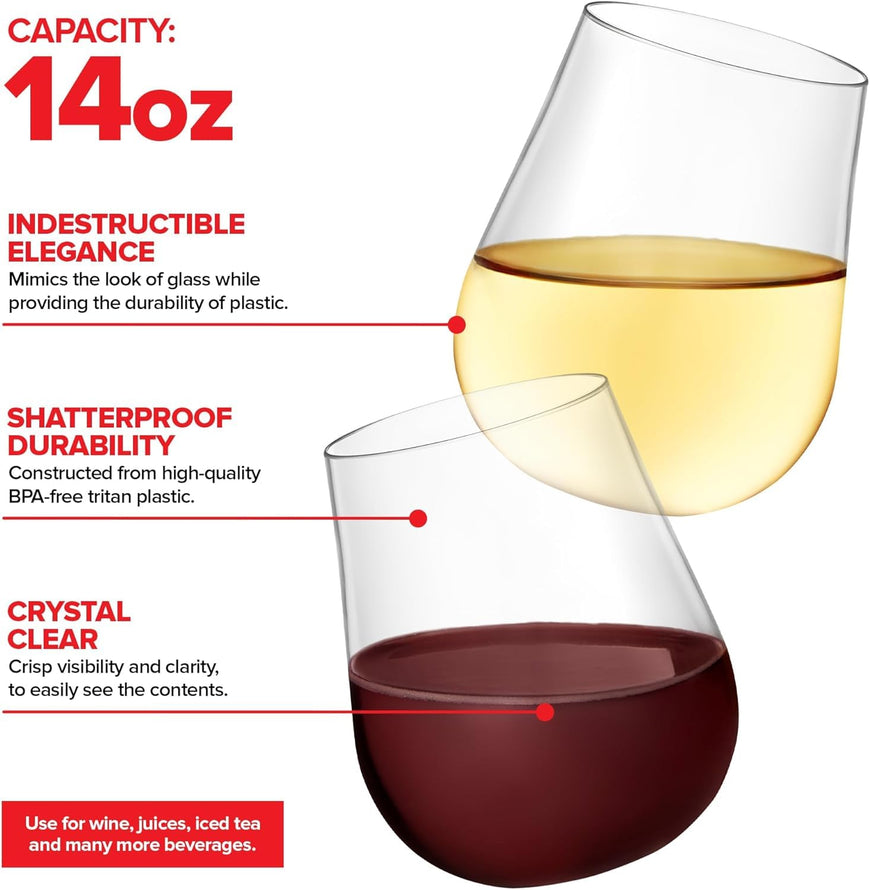 Unbreakable Stemless Wine Glass - Set of 120