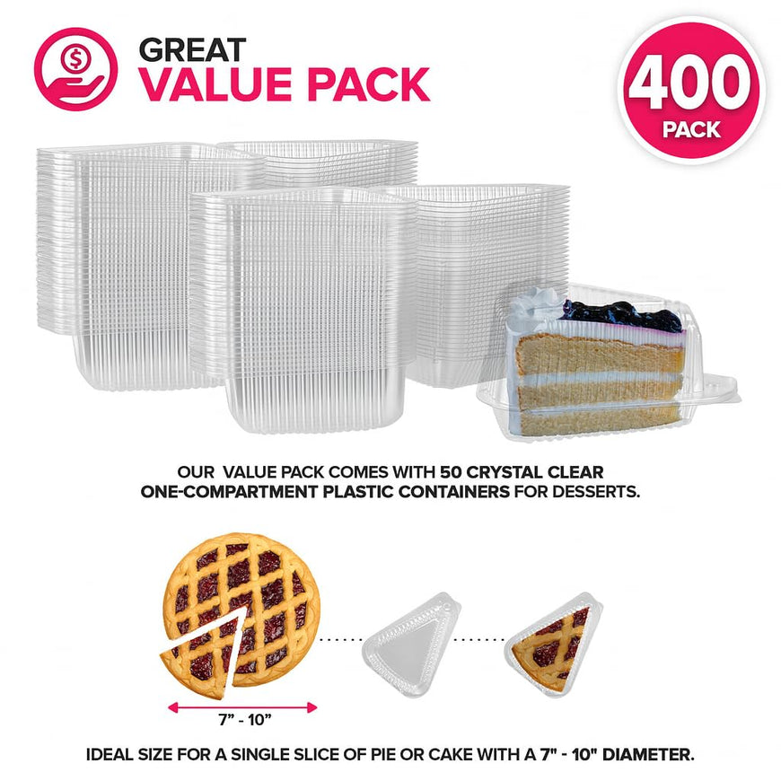 Cake Slice Container (400 Pack)