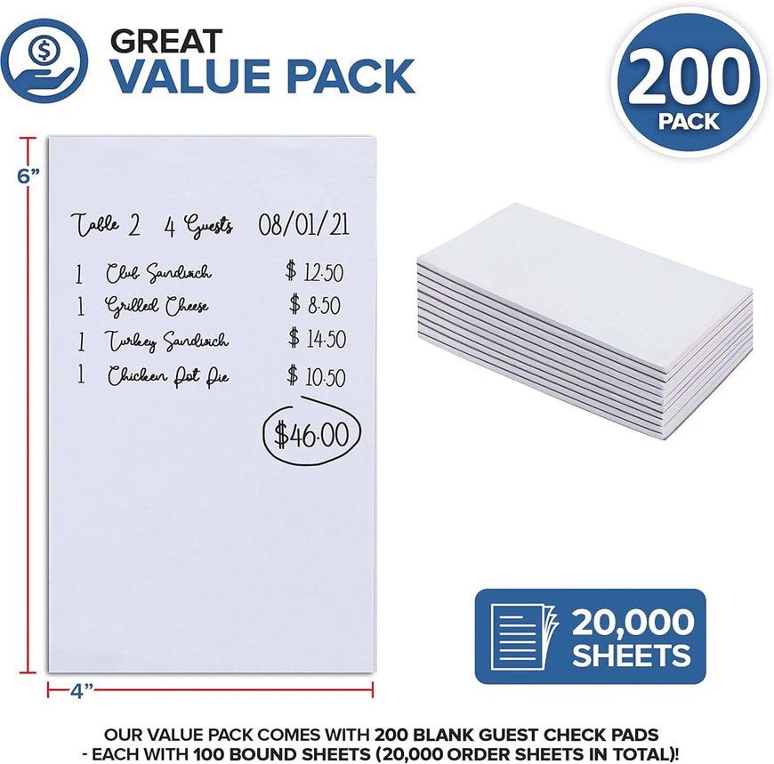 White Scratch Pad (200 Pack)