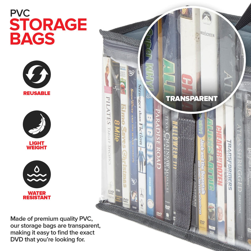 DVD Storage Bags - Gray (54 Pack)