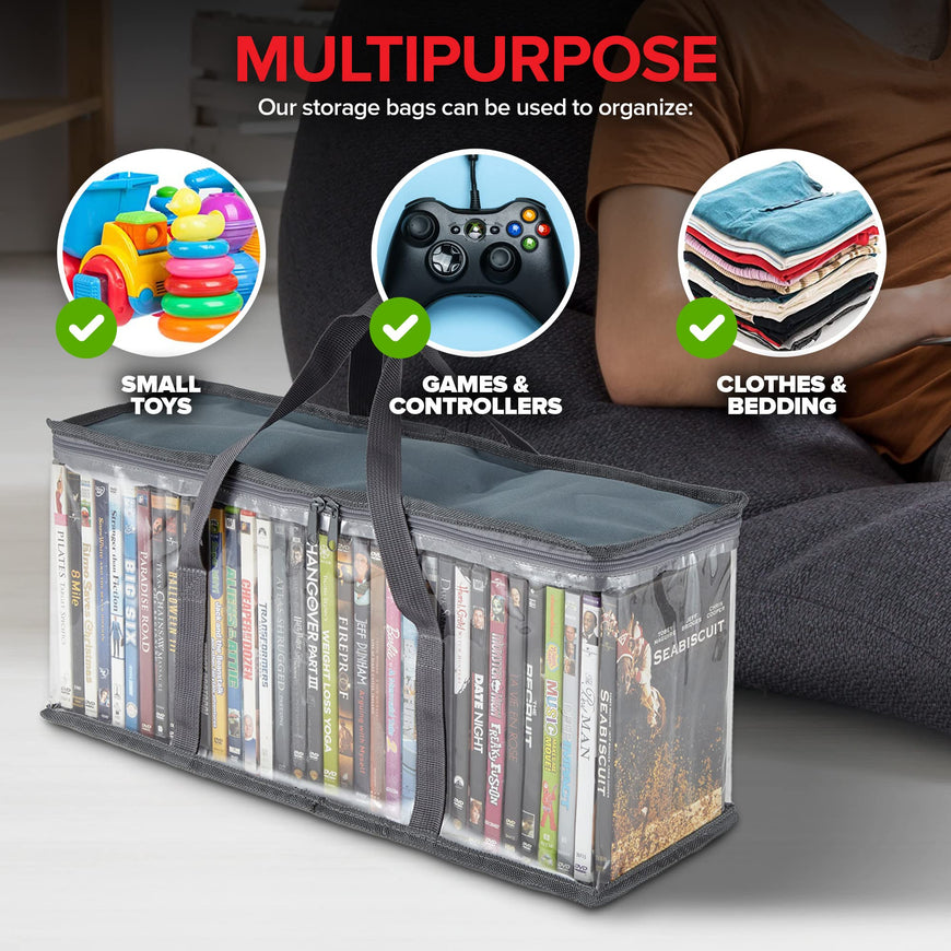 DVD Storage Bags - Gray (54 Pack)
