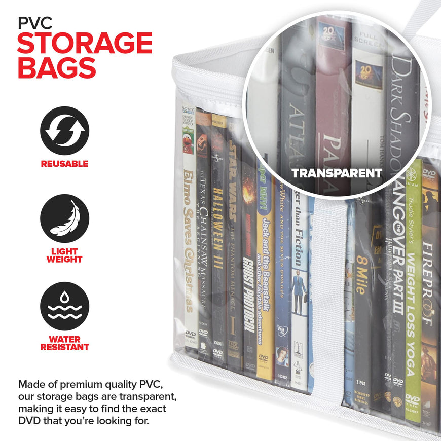 DVD Storage Bags - White (60 Pack)
