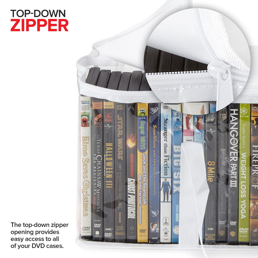 DVD Storage Bags - White (60 Pack)