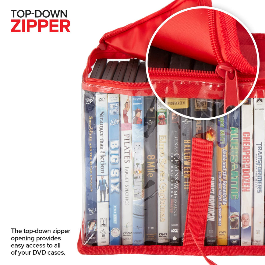 DVD Storage Bags - Red (60 Pack)